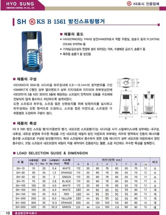 여기에마켓 제품 :: 효성방진(주)