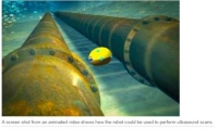 밀수품 탐지를 위해 선박의 선체를 조사하는 잠수 로봇