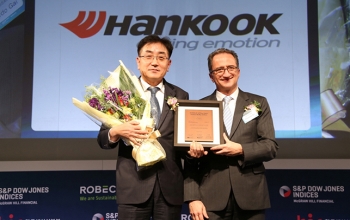 한국타이어, 다우존스 지속가능경영지수(DJSI) 아시아퍼시픽 3년 연속 수상하며 지속성장가능성 세계적으로 인정받아…