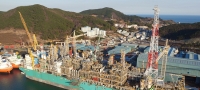 대우조선, 세계 최초 건조한 ‘바다의 LNG공장’ FLNG 명명식 개최