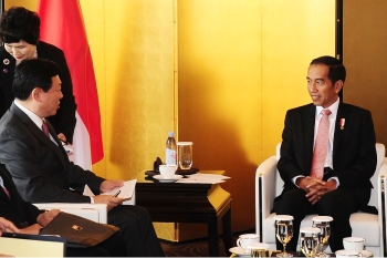 롯데 신동빈 회장, 인도네시아 대통령 면담