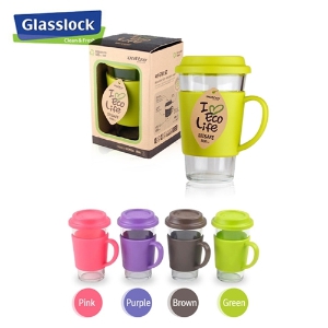 글라스락 에코 텀블러 500ml 핑크, 퍼플, 브라운, 그린 - 12개 /1box