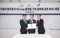 쌍용자동차, 자율주행 고정밀지도 개발 MOU 체결