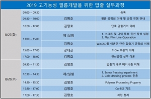 CNSPPT, 고기능성 필름 개발을 위한 압출 실무과정 개최 예정