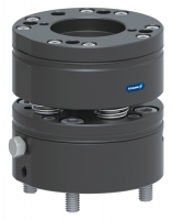 SCHUNK의 6축 보정  유닛으로 상자를 집어서 들어 올린다