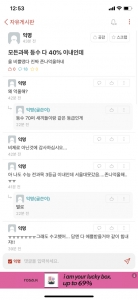 모든 과목 등수 다 40% 이내인데