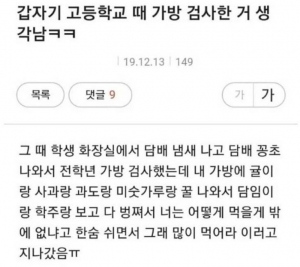 가방 검사