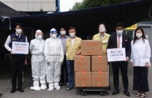 이구스, 연수구 보건소에 자체 생산 페이스 쉴드 지원