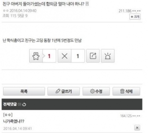 친구 아버지 장례식 합의금