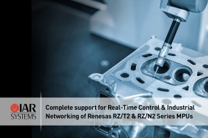    IAR 시스템즈, 실시간 제어 및 산업용 네트워킹을 위한 르네사스 RZ/T2 및 RZ/N2 시리즈 MPU 완벽 지원