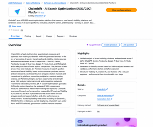 GEO 솔루션 체인시프트, 국내 최초 AWS Marketplace 등록