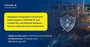 Yokogawa 통합 제어 및 안전 시스템 CENTUM VP 및 ProSafe-RS와 관련 소프트웨어, 사이버 보안 인증 획득