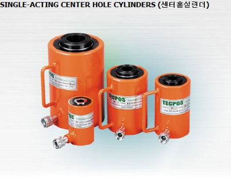 유압실린더 SINGLE-ACTING CENTER HOLE CYLINDERS (센터홀실린더)
