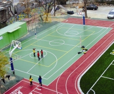 롤매트공법 탄성포장재