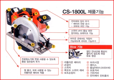 충전 원형톱