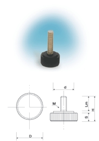 고무발(볼트한쪽형)