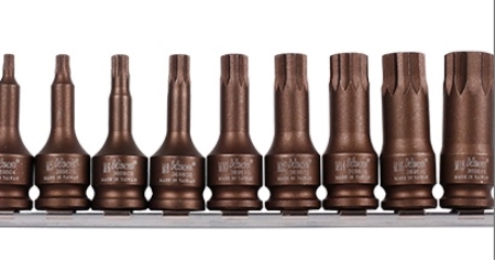 3/8인치 헥스소켓세트 (임팩용, 12각) 9PCS