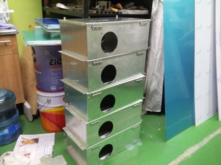 분체도장 하기전 리벳팅하고 조립상태