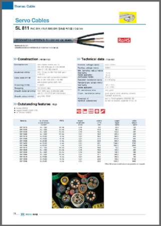 SAB SL 811 ; PUR 외피 모터 접속용 케이블