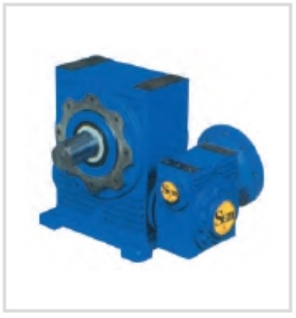 입력 모터 플랜지 부착형 더블 웜 감속기