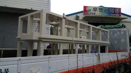 분체도장 초고중량물프레임, 산업공작기계 우영페인팅, 대전분체도장, 대형구조물