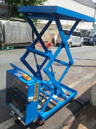 2단전동 테이블리프트 제작전문기업, 전동, 수동, 1단, 2단, 동명산업운반기계, 대전시 위치