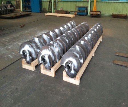 화력 발전소 석회석 하역기 Vertical Screw