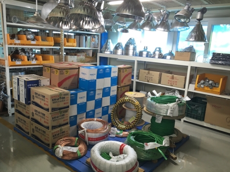 접지선, UTP케이블, 나동선, 투광등, 전기공사자재 전문기업, 천안 한국전기자재