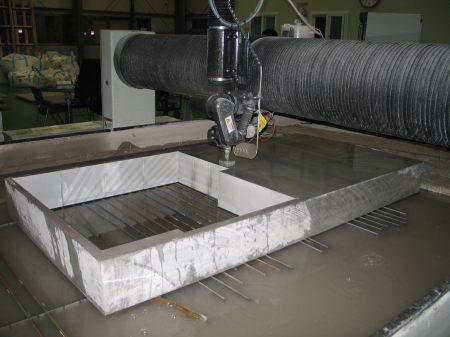 워터젯 가공(알루미늄 17t 가공)