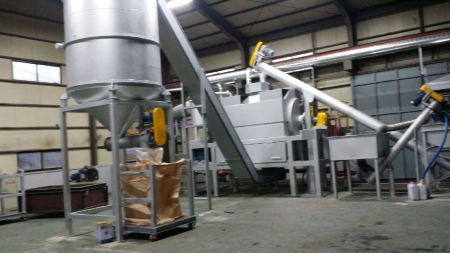 에어프런 및 사이로 스큐류 콘베어