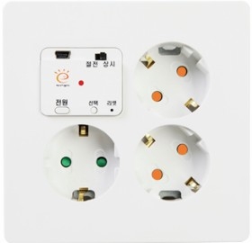 고정형 대기전력 자동 차단 콘센트(3구형)