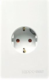 둥근형 접지 매입 1구 콘센트