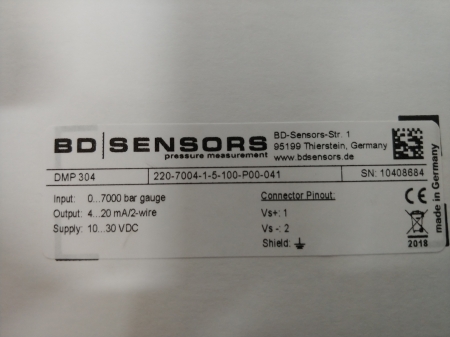 HIGH PRESSURE SENSORS