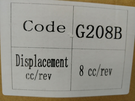 GEAR PUMP  G208B (Hydro-Tek)