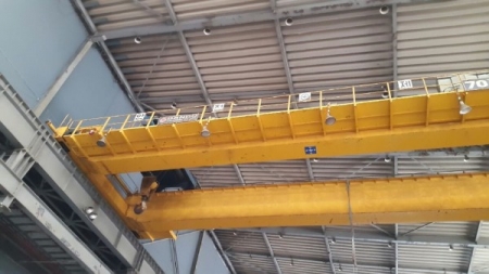 DOUBLE CRANE | 천정크레인70톤 폭25m 호이스트반도