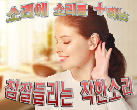 최신형12채널12밴드의 참잘들리는 귀걸이형보청기 난청 이명 노인성보청기 제품불만족시 무조건100%환불 미국인트리콘사DSP칩사용 300만원대 보청기와 동등한성능