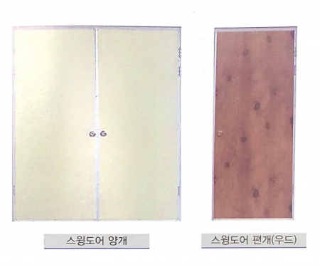 스윙 도어 양개, 편개