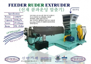 난연인조목분,친환경합성목재생산 FR피더루더압출기