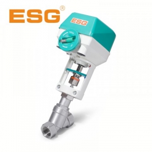 Proportional control angle seat valve