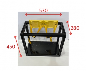 중형 박스 일체형 2구용 가스용기거치대
