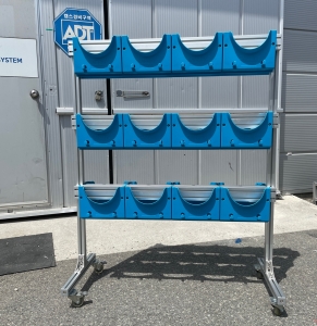 안전모걸이대 (24구용),  12구 앞뒤, 안전모거치 보관