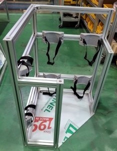 3구용 상하더블 코너형 가스용기거치대