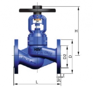 KS STANDARD BELLOWS SEALED GLOVE VALVE