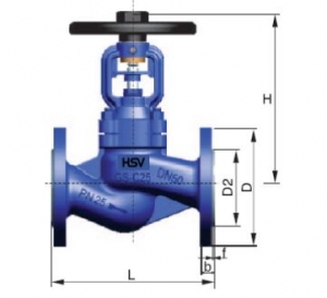 DIN BELLOWS SEALED GLOVE VALVE