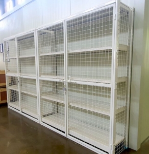 중량랙 메쉬도어 제작 설치