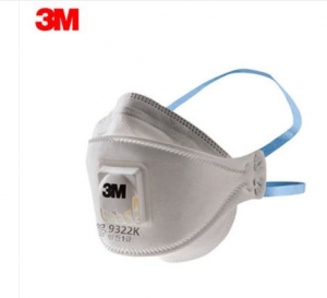 3M 9322K Plus 1급 접이식 방진마스크 1PACK 10매입 산업용(실험실,석면,연구실,학교실험실)